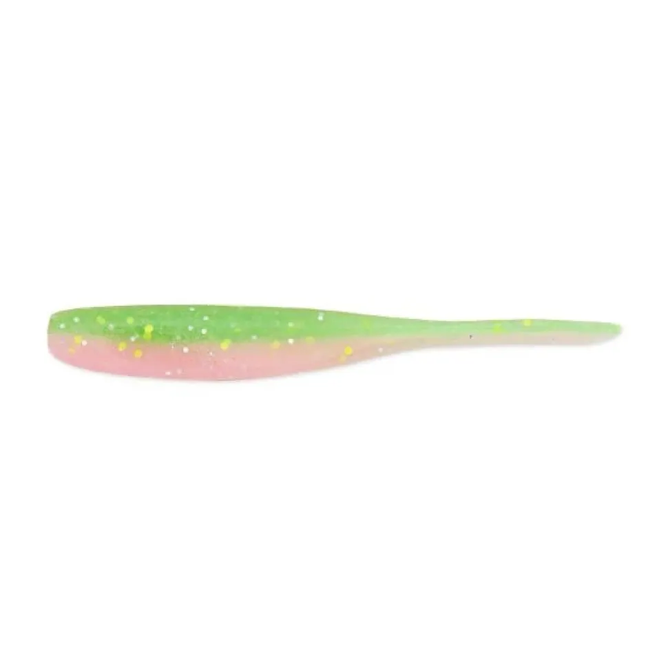 Keitech Shad Impact 2" Green Pumpkin Chartreuse
