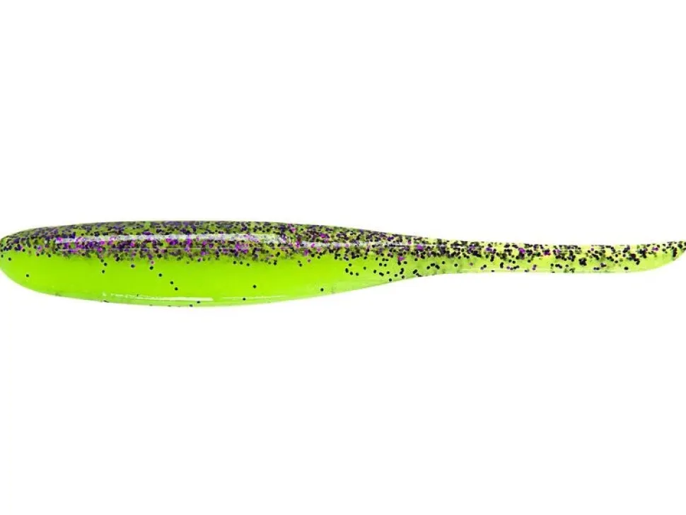 Keitech Shad Impact 2" Green Pumpkin Chartreuse