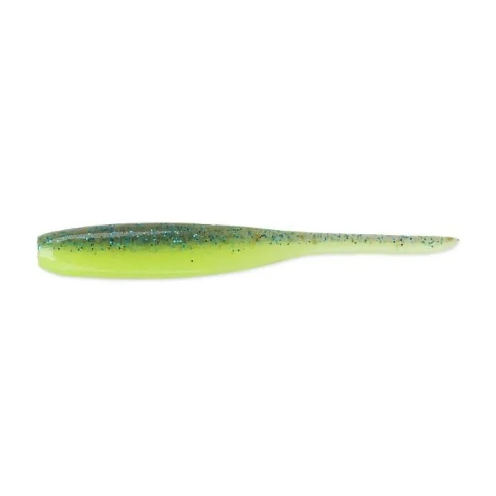 Keitech Shad Impact 2" Green Pumpkin Chartreuse