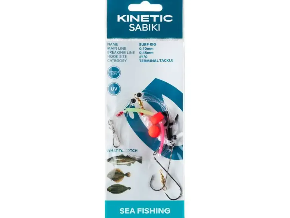 Kinetic Sabiki Surf #1/0 120cm Fire Tiger Pearl