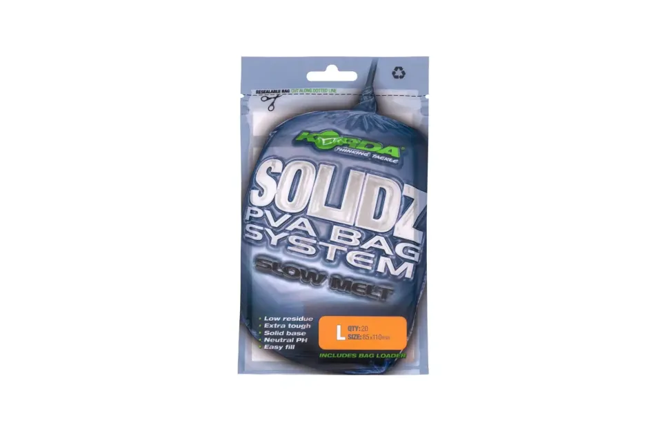 Korda Solidz Slow Melt PVA Bags #L
