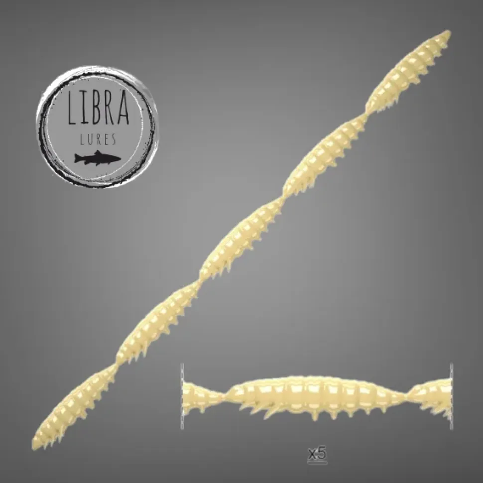 Libra Lures Larva Multi 25 -5x5 Cheese 2,5cm 001 - white