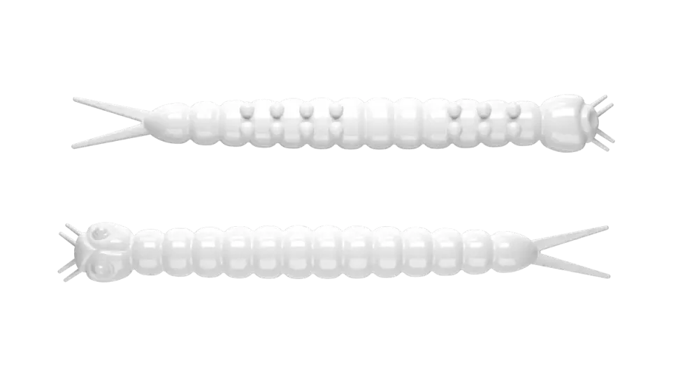 Libra Lures Slight Worm 38 Cheese 3,8cm 001 - white