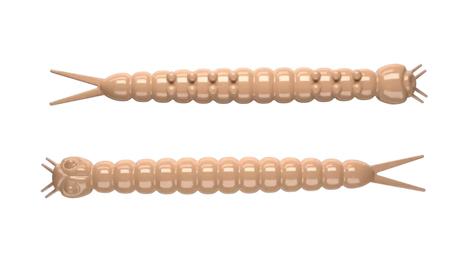 Libra Lures Slight Worm 38 Cheese 3,8cm 001 - white