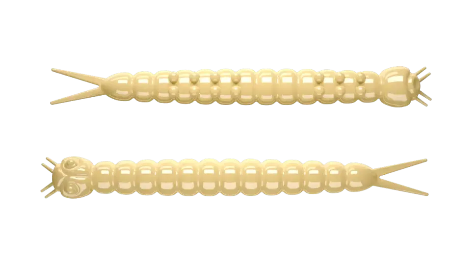 Libra Lures Slight Worm 38 Cheese 3,8cm 001 - white