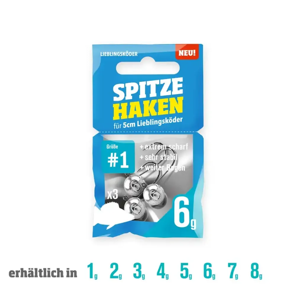 Lieblingsköder Jigköpfe Spitze Haken #3/0 14g