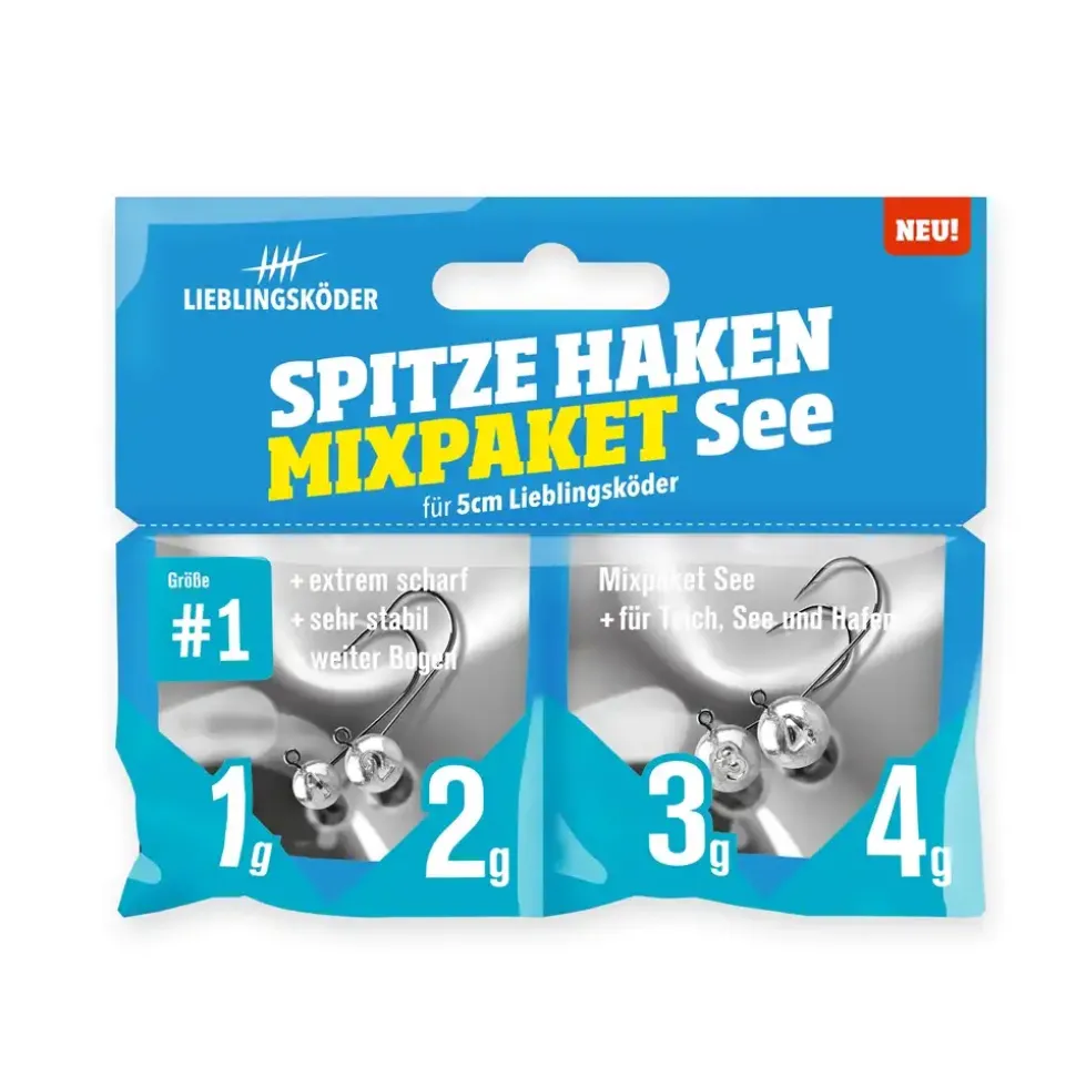 Lieblingsköder Jigköpfe Spitze Haken Mixpaket See #1