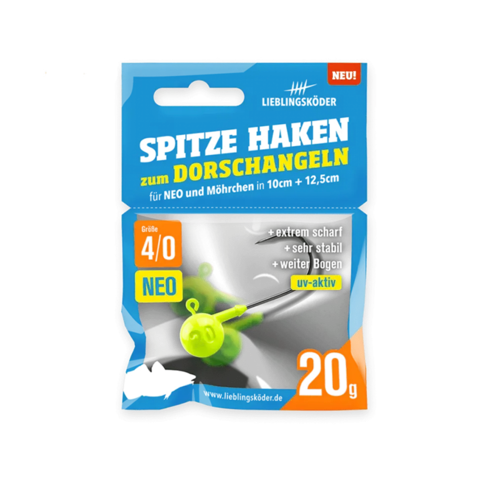 Lieblingsköder Jigköpfe Spitze Haken #4/0 Neo 20g