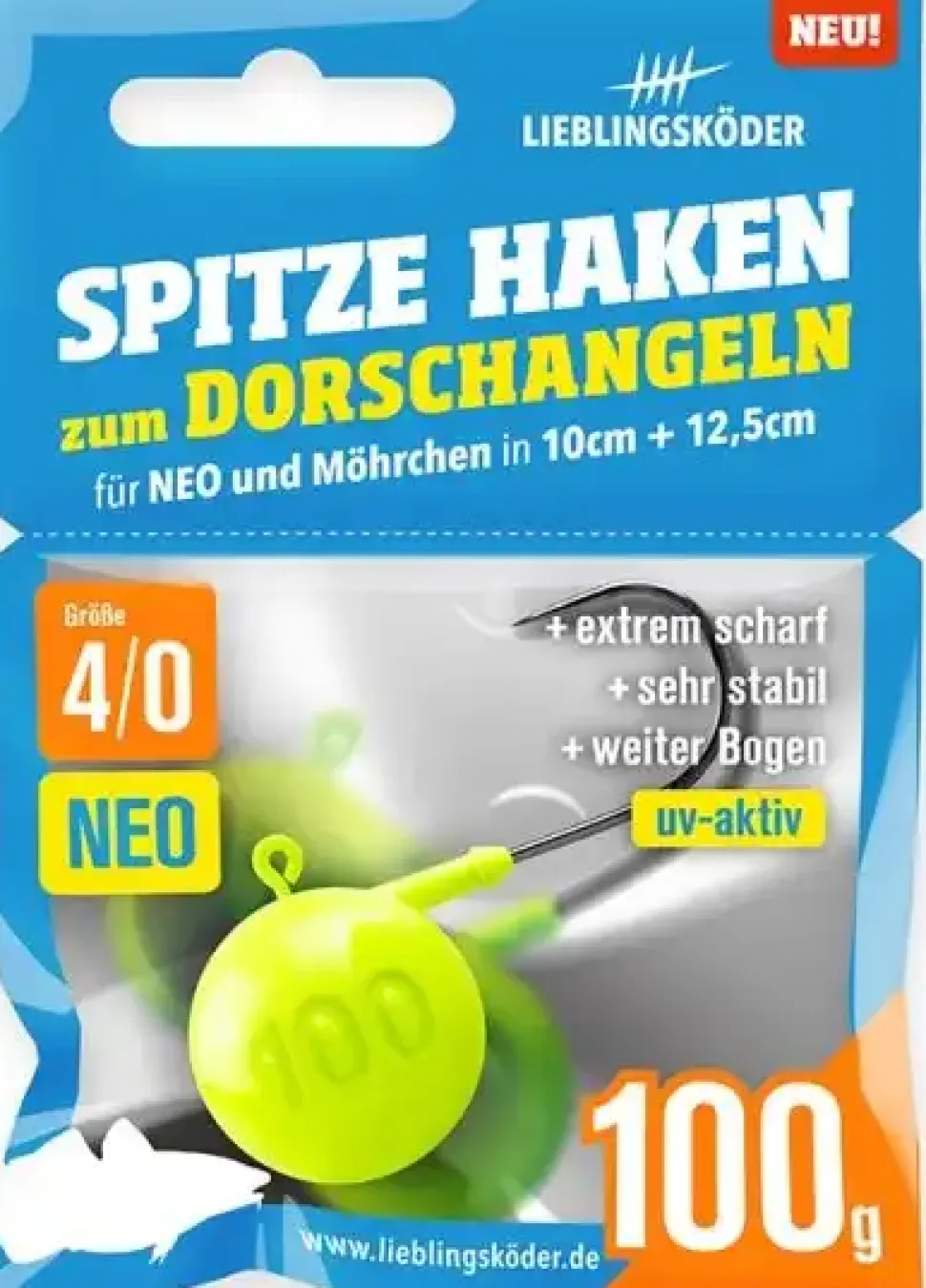 Lieblingsköder Jigköpfe Spitze Haken #4/0 Neo 20g