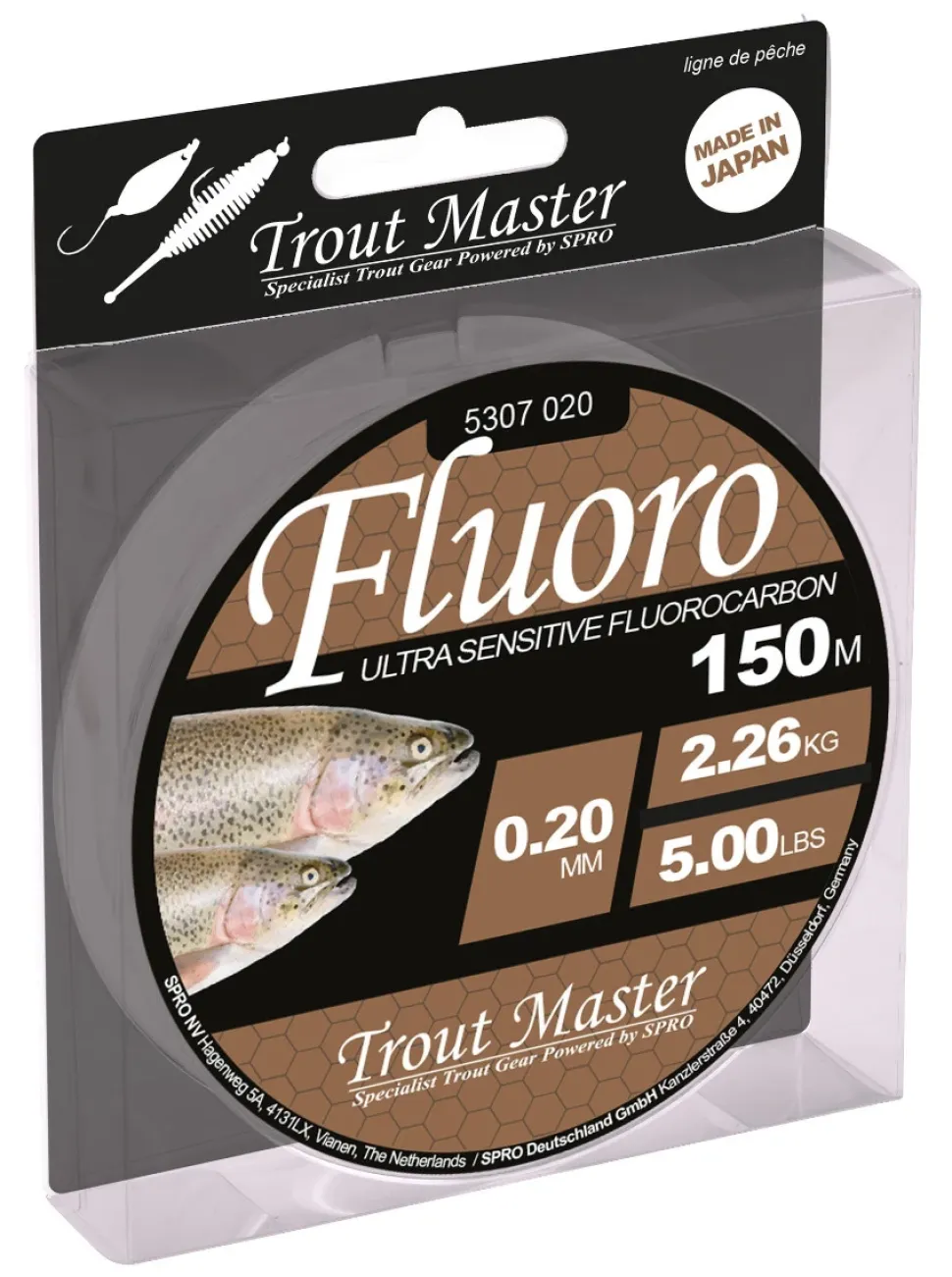 Spro Trout Master Fluoro Mainline 150m Clear 0,16mm 1,36kg