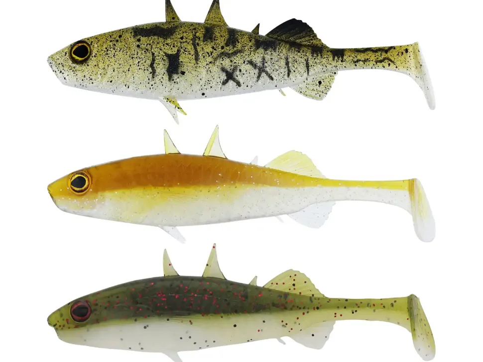 Westin Stanley The Stickleback Shadtail 3Stk. 7,5cm Baitfish Glitter